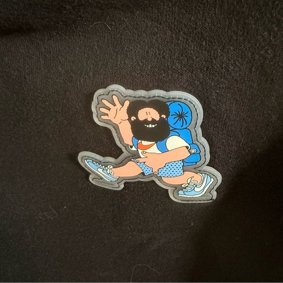 Nike Hoodie Kid's Large Pullover Sportswear Club Logo Bearded Man Black Boy's - Picture 3 of 6